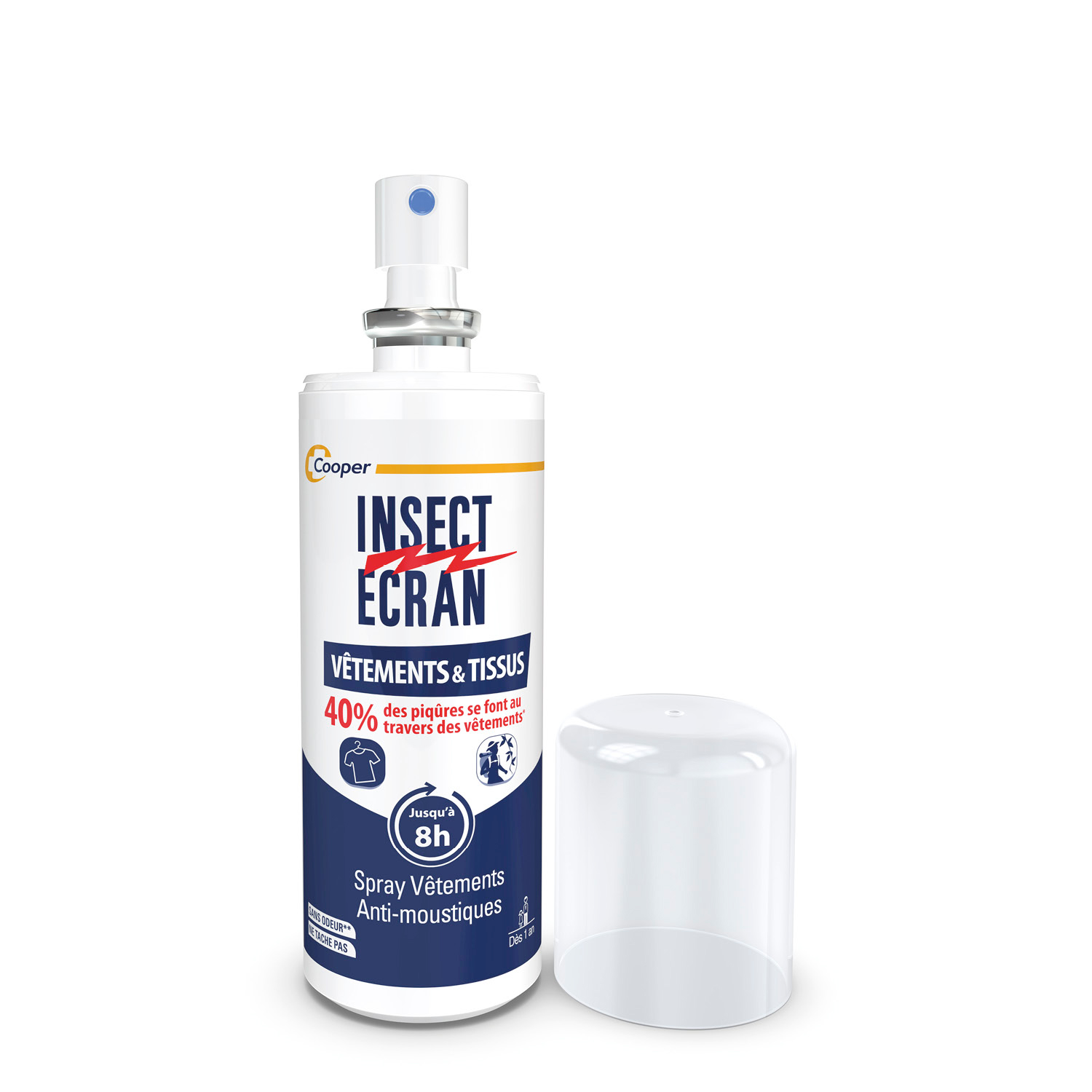 Spray anti-moustiques tissus Cinq sur Cinq - utilisation sur les vêtements